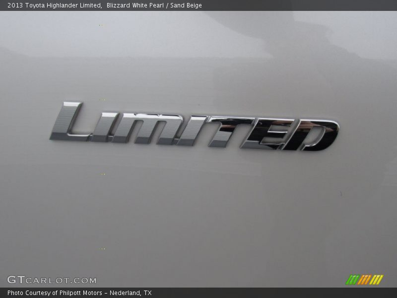 Blizzard White Pearl / Sand Beige 2013 Toyota Highlander Limited