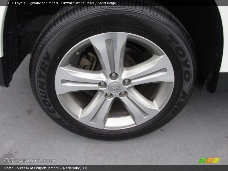 Blizzard White Pearl / Sand Beige 2013 Toyota Highlander Limited