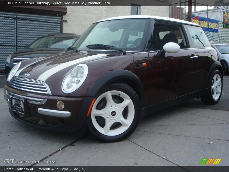 Velvet Red Metallic / Panther Black 2003 Mini Cooper Hardtop