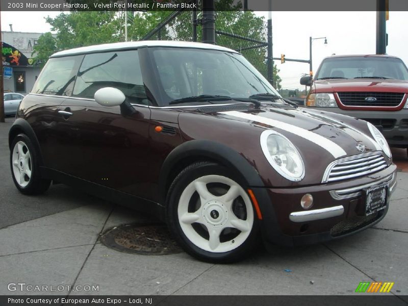 Velvet Red Metallic / Panther Black 2003 Mini Cooper Hardtop