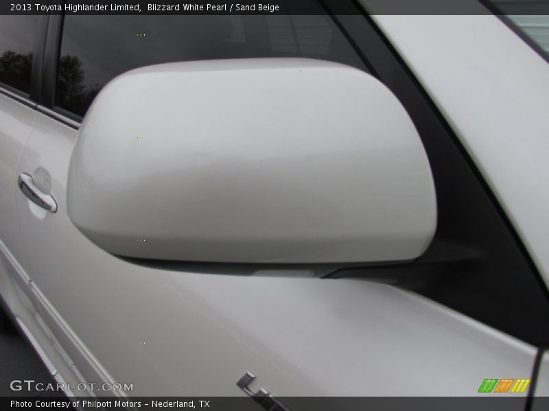 Blizzard White Pearl / Sand Beige 2013 Toyota Highlander Limited