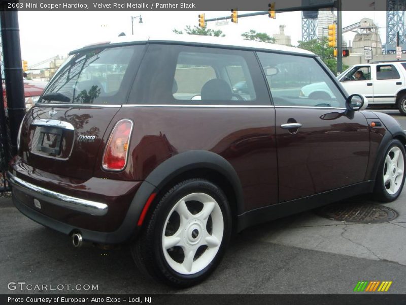 Velvet Red Metallic / Panther Black 2003 Mini Cooper Hardtop