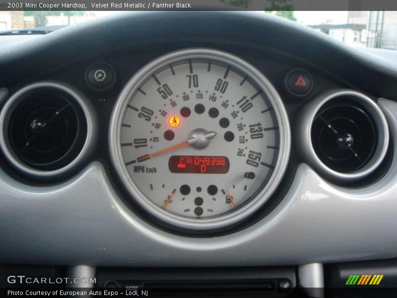 Velvet Red Metallic / Panther Black 2003 Mini Cooper Hardtop