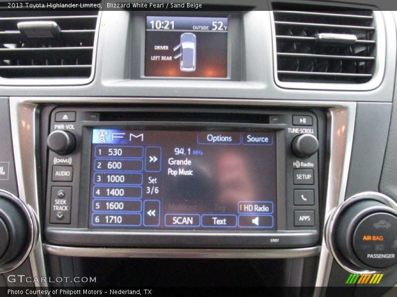 Blizzard White Pearl / Sand Beige 2013 Toyota Highlander Limited