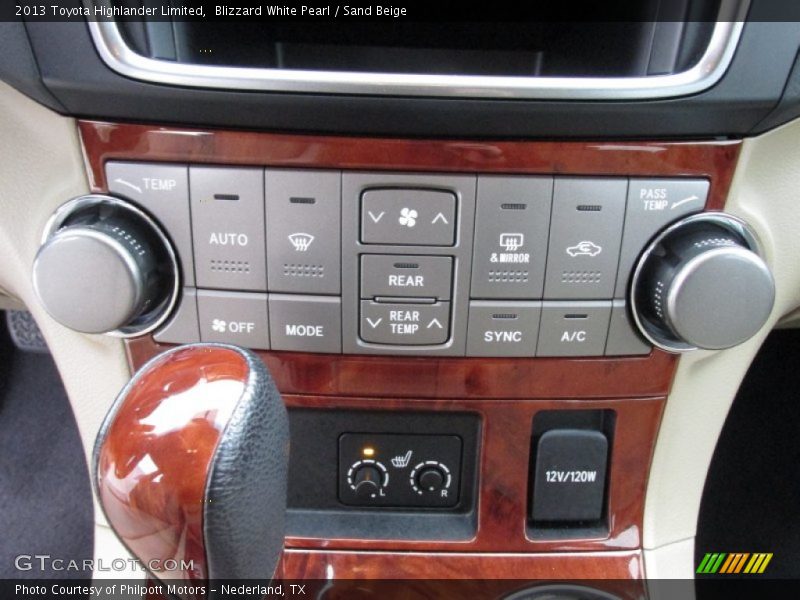 Blizzard White Pearl / Sand Beige 2013 Toyota Highlander Limited