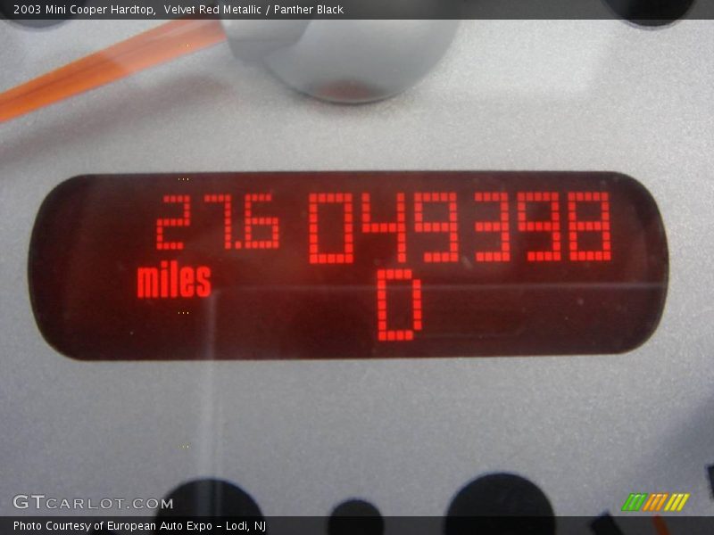 Velvet Red Metallic / Panther Black 2003 Mini Cooper Hardtop