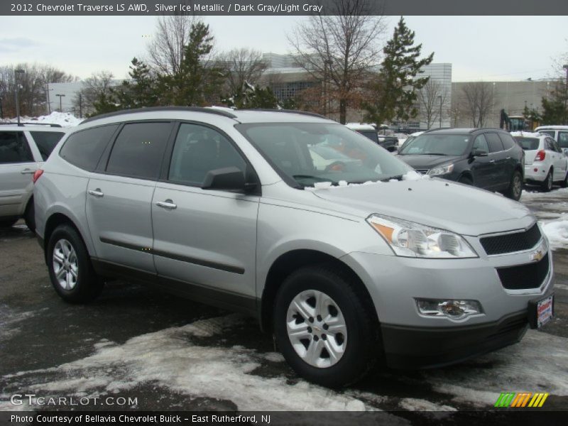 Silver Ice Metallic / Dark Gray/Light Gray 2012 Chevrolet Traverse LS AWD