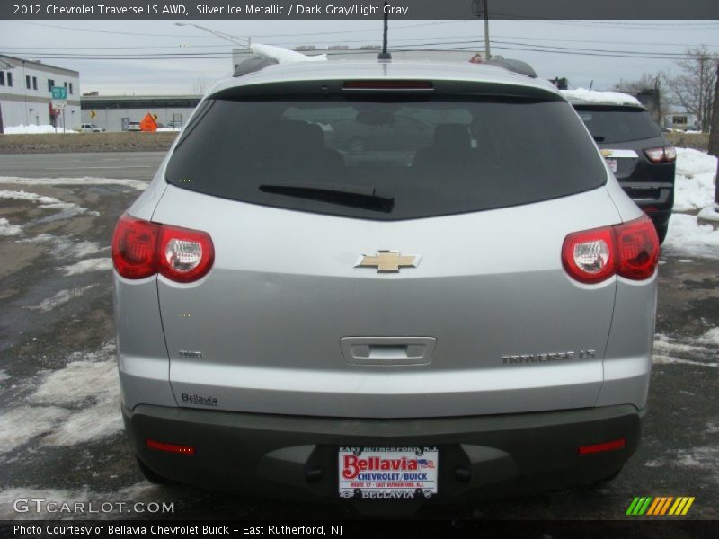Silver Ice Metallic / Dark Gray/Light Gray 2012 Chevrolet Traverse LS AWD
