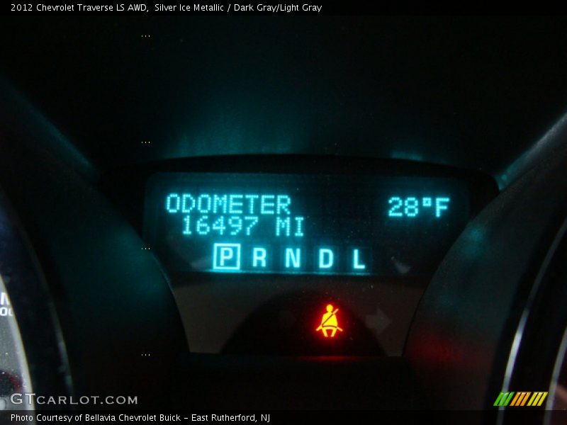 Silver Ice Metallic / Dark Gray/Light Gray 2012 Chevrolet Traverse LS AWD
