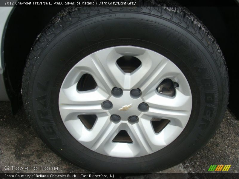 Silver Ice Metallic / Dark Gray/Light Gray 2012 Chevrolet Traverse LS AWD