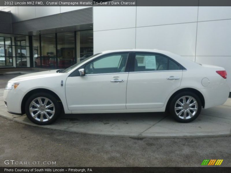 Crystal Champagne Metallic Tri-Coat / Dark Charcoal 2012 Lincoln MKZ FWD