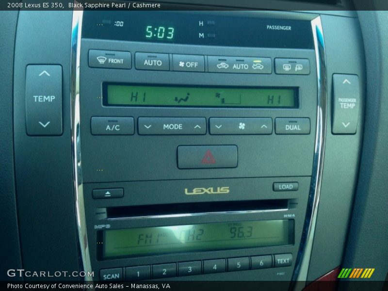 Black Sapphire Pearl / Cashmere 2008 Lexus ES 350