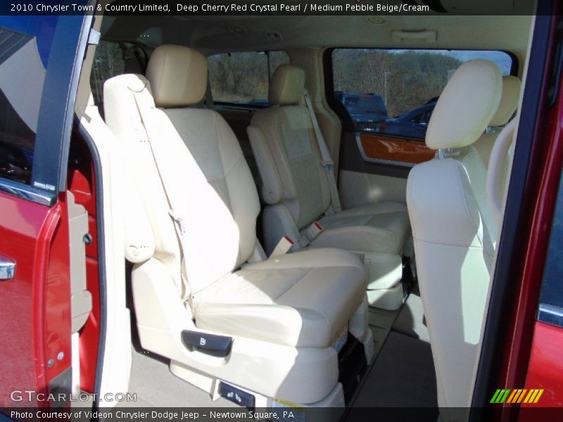 Deep Cherry Red Crystal Pearl / Medium Pebble Beige/Cream 2010 Chrysler Town & Country Limited