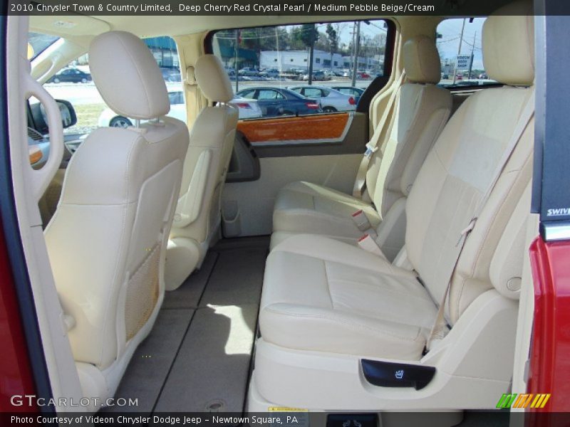 Deep Cherry Red Crystal Pearl / Medium Pebble Beige/Cream 2010 Chrysler Town & Country Limited