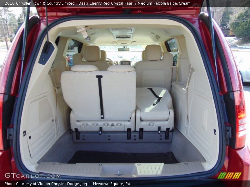 Deep Cherry Red Crystal Pearl / Medium Pebble Beige/Cream 2010 Chrysler Town & Country Limited