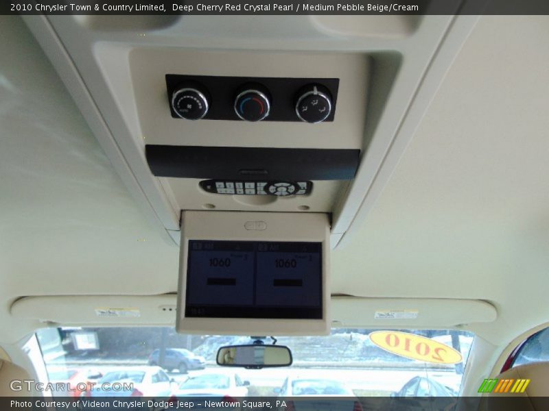 Deep Cherry Red Crystal Pearl / Medium Pebble Beige/Cream 2010 Chrysler Town & Country Limited