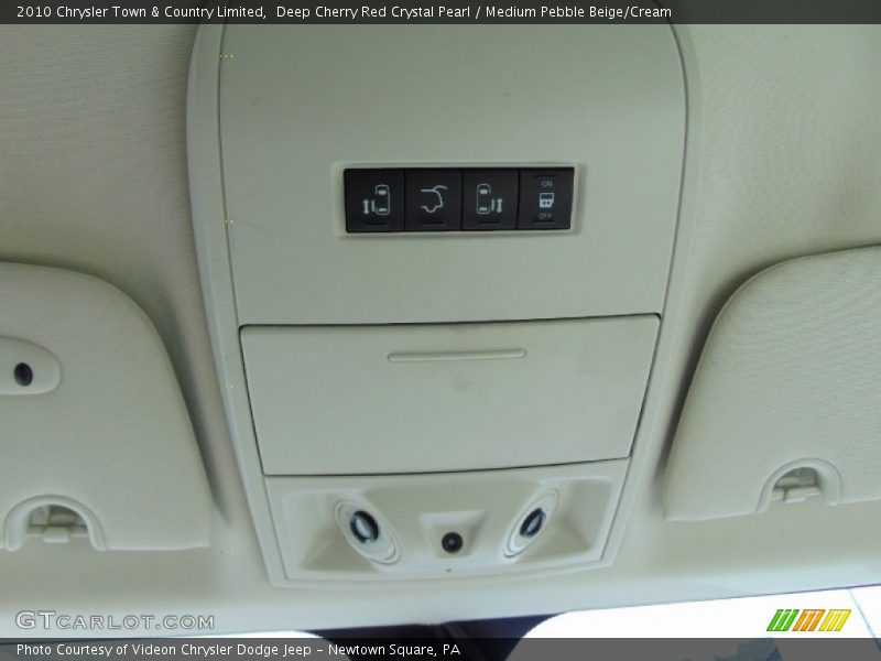Deep Cherry Red Crystal Pearl / Medium Pebble Beige/Cream 2010 Chrysler Town & Country Limited