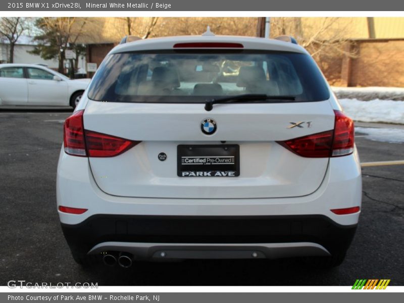 Mineral White Metallic / Beige 2015 BMW X1 xDrive28i