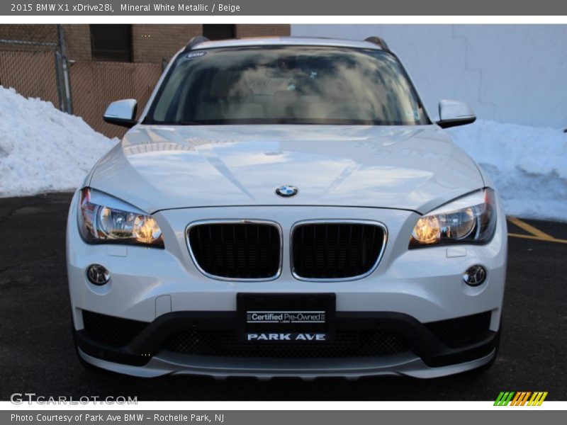 Mineral White Metallic / Beige 2015 BMW X1 xDrive28i