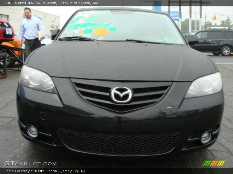 Black Mica / Black/Red 2005 Mazda MAZDA3 s Sedan