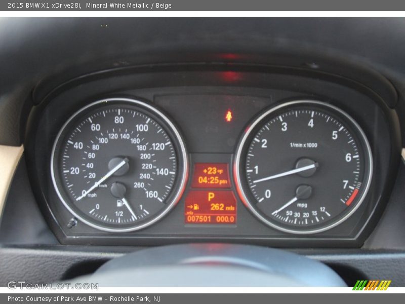 Mineral White Metallic / Beige 2015 BMW X1 xDrive28i