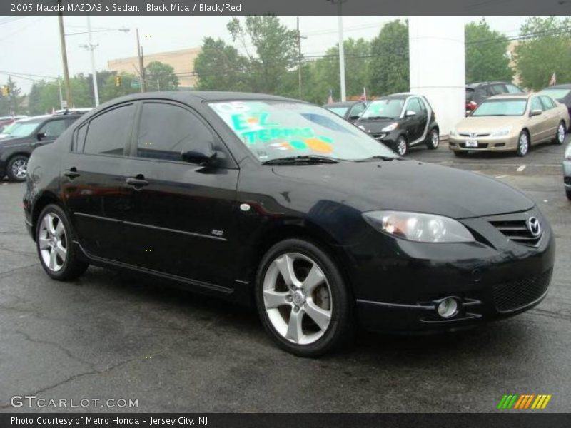 Black Mica / Black/Red 2005 Mazda MAZDA3 s Sedan