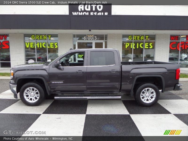 Iridium Metallic / Jet Black/Dark Ash 2014 GMC Sierra 1500 SLE Crew Cab
