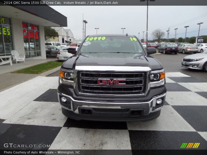 Iridium Metallic / Jet Black/Dark Ash 2014 GMC Sierra 1500 SLE Crew Cab