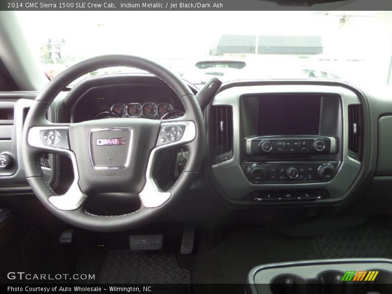 Iridium Metallic / Jet Black/Dark Ash 2014 GMC Sierra 1500 SLE Crew Cab