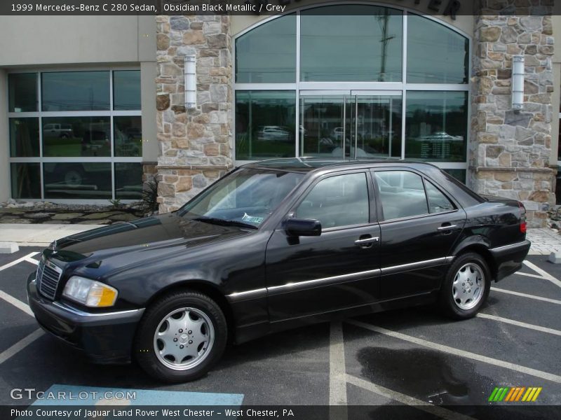 Obsidian Black Metallic / Grey 1999 Mercedes-Benz C 280 Sedan
