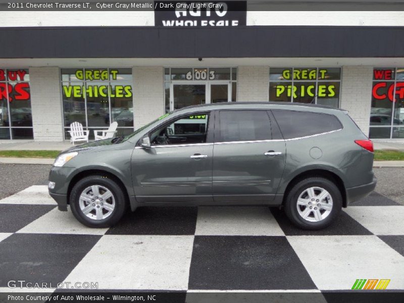 Cyber Gray Metallic / Dark Gray/Light Gray 2011 Chevrolet Traverse LT