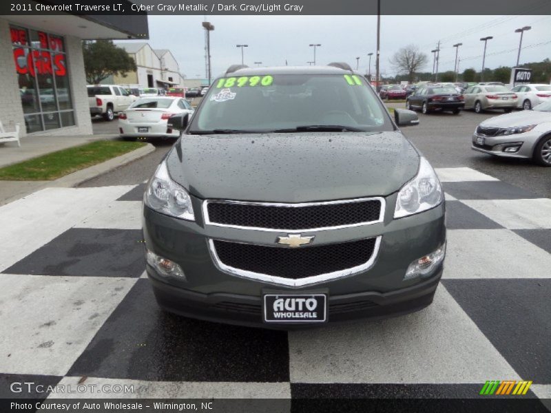 Cyber Gray Metallic / Dark Gray/Light Gray 2011 Chevrolet Traverse LT