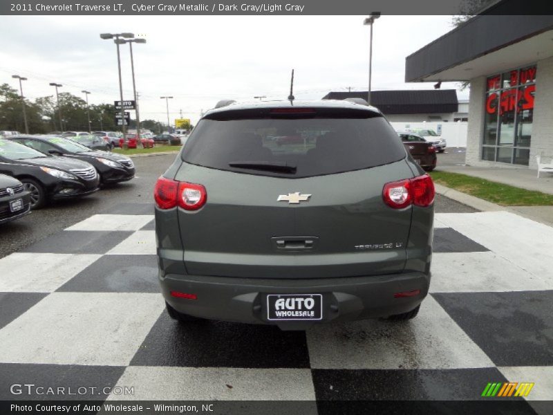 Cyber Gray Metallic / Dark Gray/Light Gray 2011 Chevrolet Traverse LT