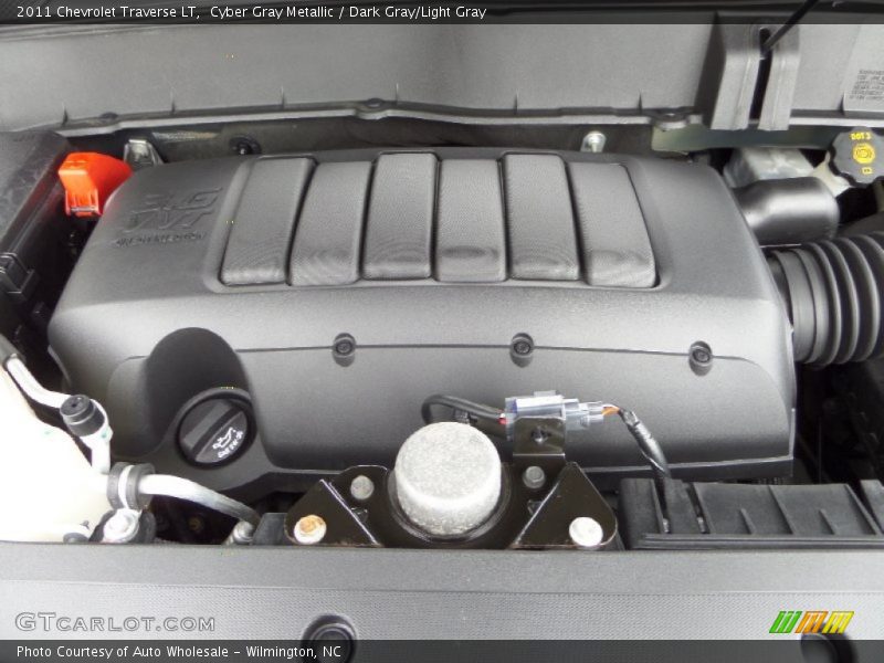 Cyber Gray Metallic / Dark Gray/Light Gray 2011 Chevrolet Traverse LT