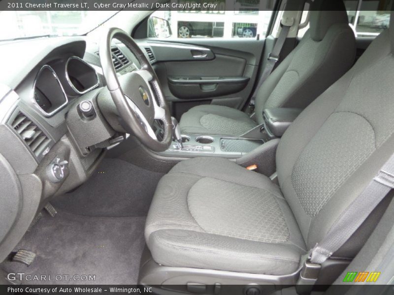 Cyber Gray Metallic / Dark Gray/Light Gray 2011 Chevrolet Traverse LT