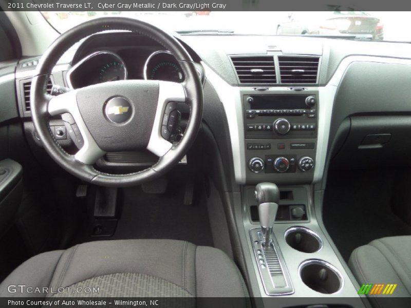 Cyber Gray Metallic / Dark Gray/Light Gray 2011 Chevrolet Traverse LT