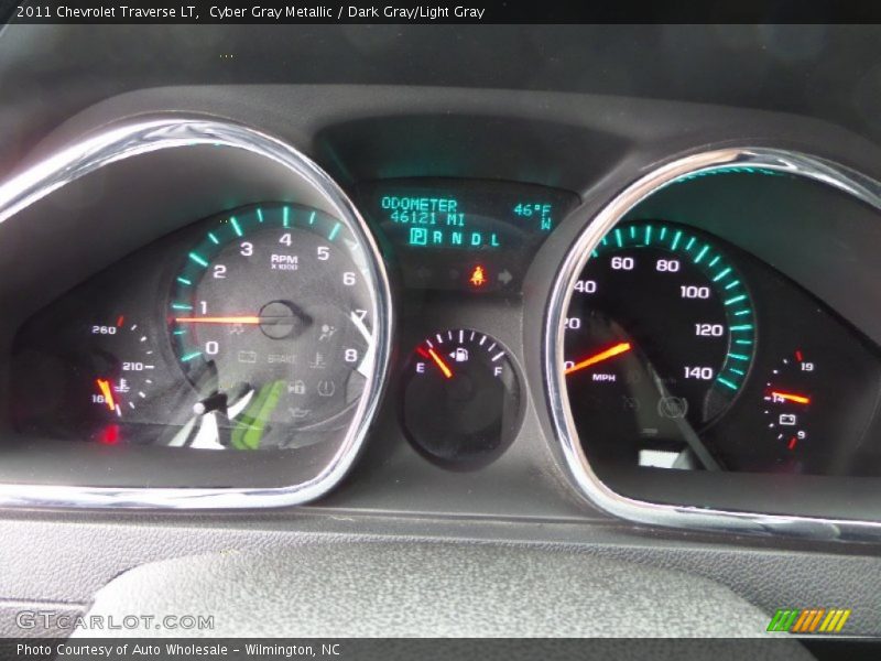 Cyber Gray Metallic / Dark Gray/Light Gray 2011 Chevrolet Traverse LT