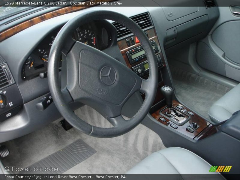Obsidian Black Metallic / Grey 1999 Mercedes-Benz C 280 Sedan