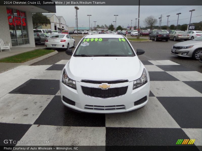 Summit White / Jet Black/Medium Titanium 2014 Chevrolet Cruze LS