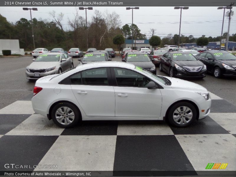 Summit White / Jet Black/Medium Titanium 2014 Chevrolet Cruze LS