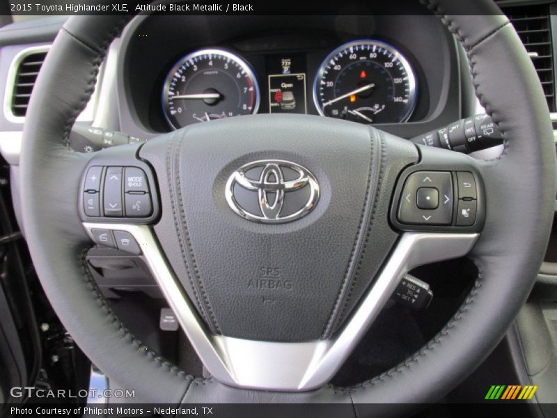 Attitude Black Metallic / Black 2015 Toyota Highlander XLE