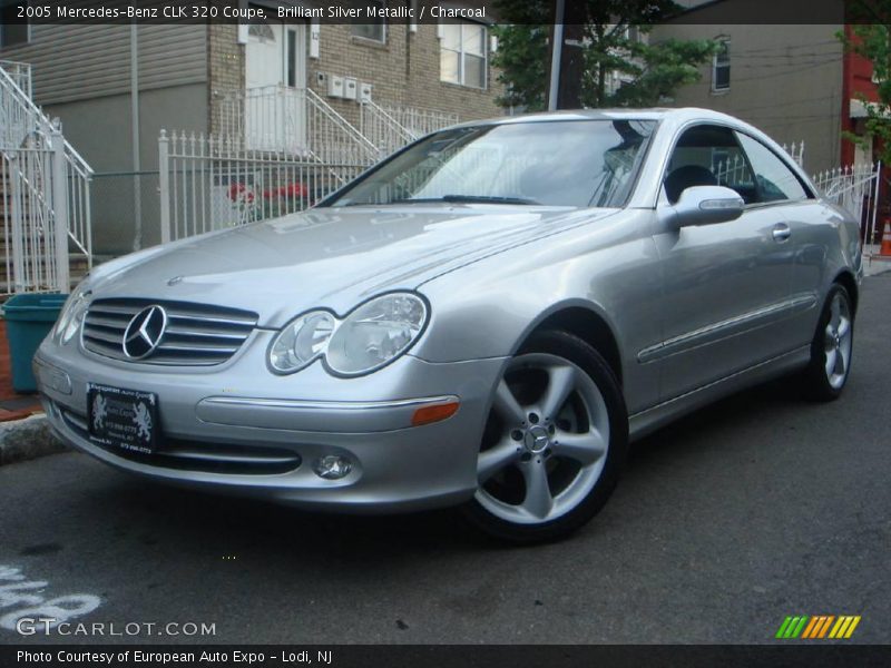 Brilliant Silver Metallic / Charcoal 2005 Mercedes-Benz CLK 320 Coupe