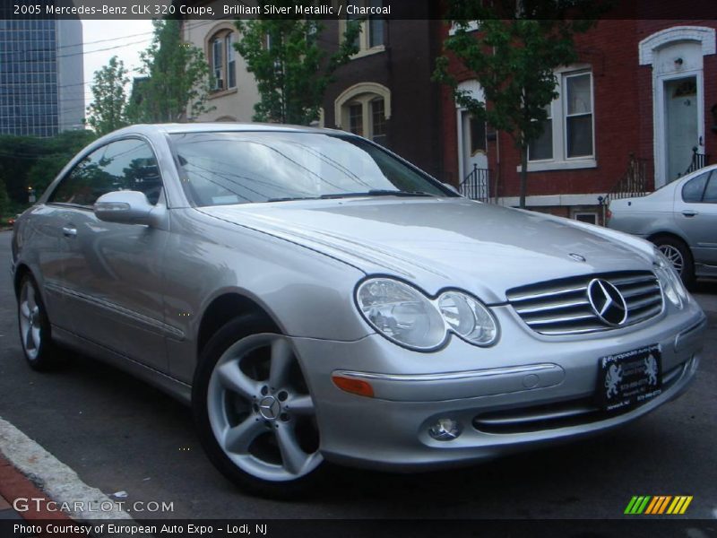 Brilliant Silver Metallic / Charcoal 2005 Mercedes-Benz CLK 320 Coupe
