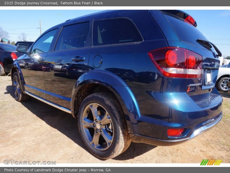 Fathom Blue Pearl / Black 2015 Dodge Journey Crossroad