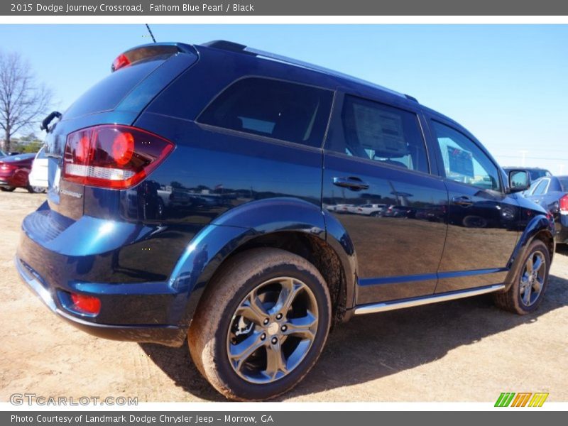Fathom Blue Pearl / Black 2015 Dodge Journey Crossroad