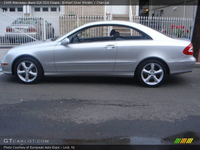 Brilliant Silver Metallic / Charcoal 2005 Mercedes-Benz CLK 320 Coupe
