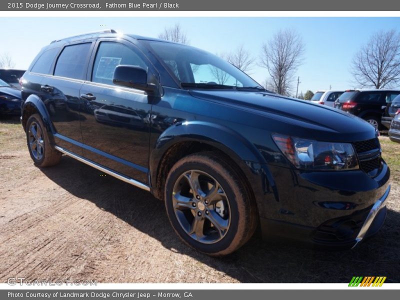 Fathom Blue Pearl / Black 2015 Dodge Journey Crossroad