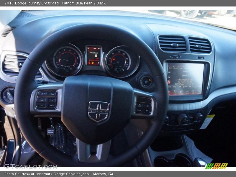 Fathom Blue Pearl / Black 2015 Dodge Journey Crossroad