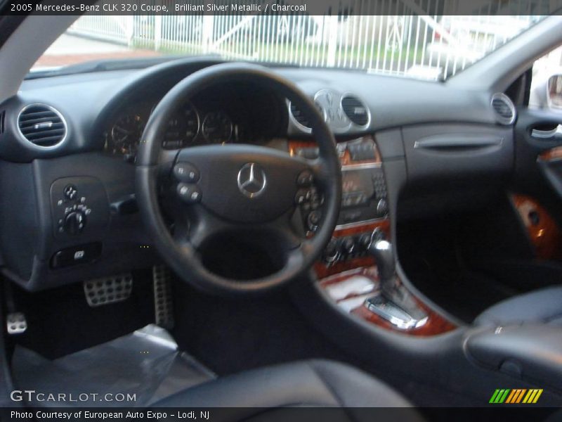 Brilliant Silver Metallic / Charcoal 2005 Mercedes-Benz CLK 320 Coupe