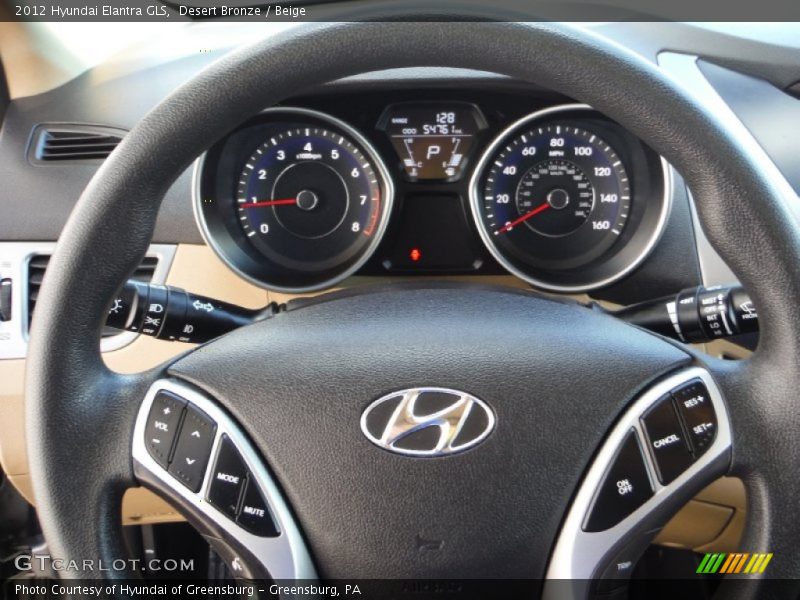 Desert Bronze / Beige 2012 Hyundai Elantra GLS